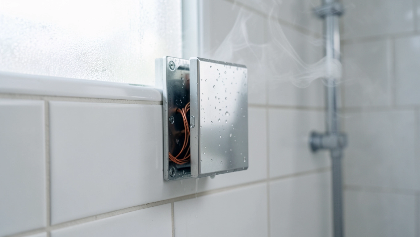 puszka elektryczna w łazience